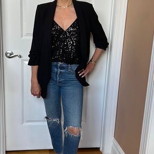 Black sequined bodysuit